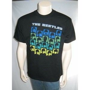 Retro BEATLES Band T-SHIRT Uni Sex Adult Size Small Black